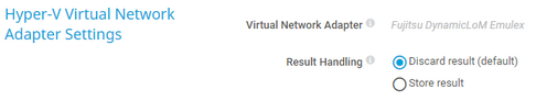 Hyper-V Virtual Network Adapter Settings