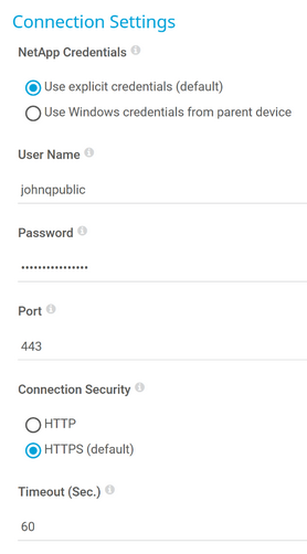 Connection Settings Connection Settings